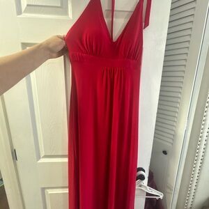 Elegant Red Maxi Dress